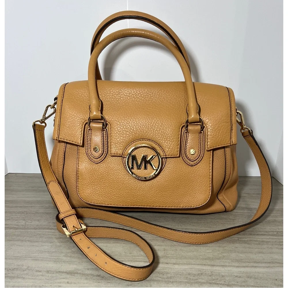 MICHAEL KORS Margo Genuine Leather Satchel